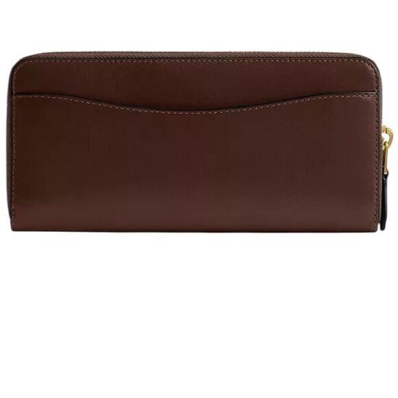 Coach Chocolate brown Leather Zip Wallet - Picture 2 of 8